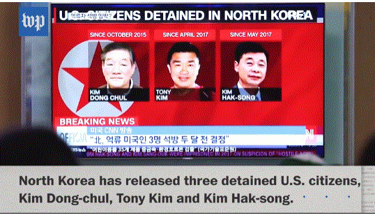워싱턴포스트지 5월 9일자 인터넷 캡쳐..워싱턴 포스트지는 북한이 석방한 억류중인 한국계미국인을 자세히 소개했다.