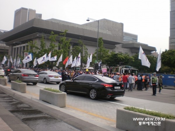 미국 트럼프 대통령의 방한 시 서울 세종대로 광화문 광장